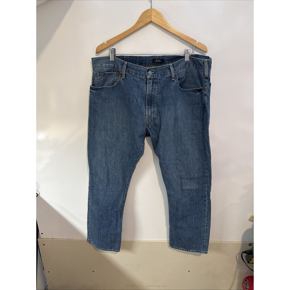 Polo Ralph Lauren Jeans Mens 38x30 Blue Med Wash Hampton Relaxed Straight